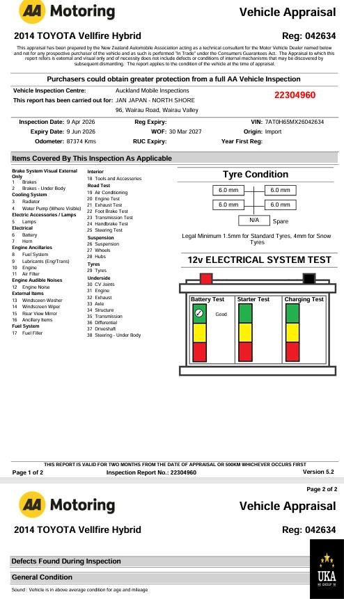 2014 Toyota Vellfire